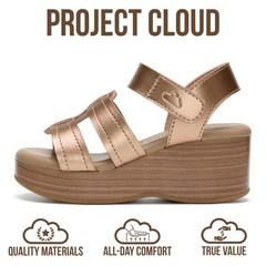 Project Cloud Girls Platform Sandals Dressy Beach Heels Easter Shoes Memory Foam