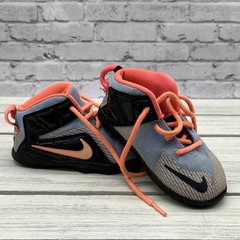 WORN Nike LeBron 7C Easter Hot Lava Sunset Glow Kids Sneakers