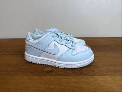 Nike Dunk Low ‘Glacier Blue’ TD Toddler Size 9C FB9107-105 White/Light Blue