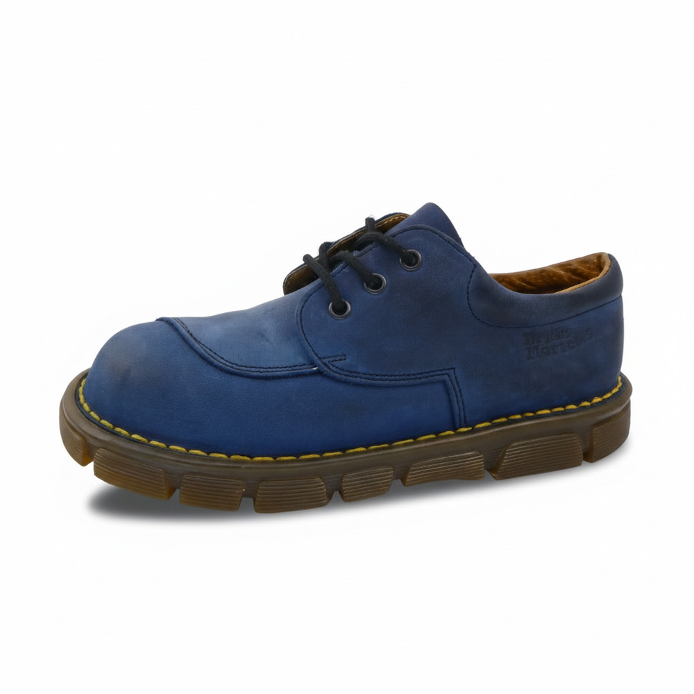 Dr Doc Martens 6442 Kids Leather Low Top Oxford Shoes Youth US 2 Navy Blue