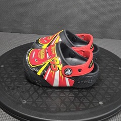 Crocs Clogs Kids Size 6 Red Lightning McQueen Cars Slip-On Shoes 205497