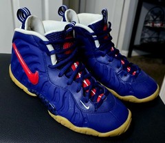Nike Little Posite Pro In The USA Colorway Gently Used W/Replacement Box Size 5Y