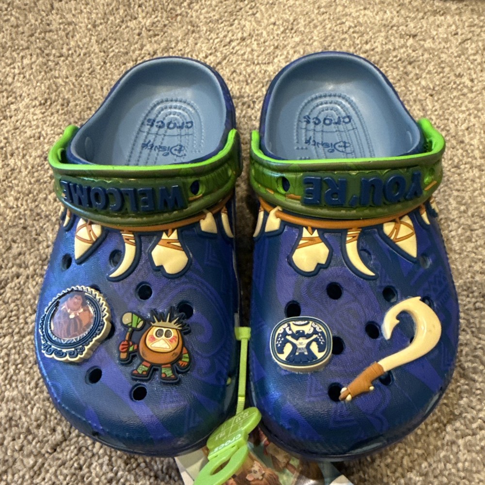 Crocs Kids‘ Disney Moana Maui Classic Clog Blue Size J1
