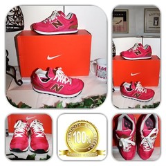 CHIC NEW BALANCE PINK/BROWN/WHITE WL574BPR SNEAKER SHOES! (SIZE 6.5)