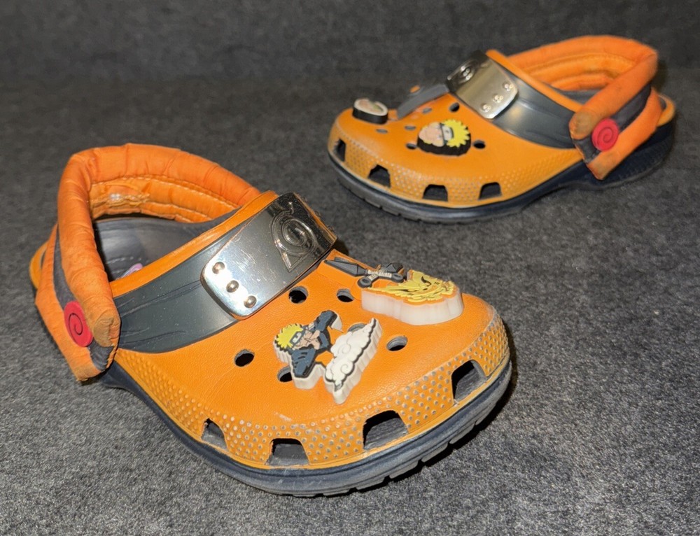 Crocs Naruto Shippuden Classic Clogs Kids Size 11C Slip On Sandals