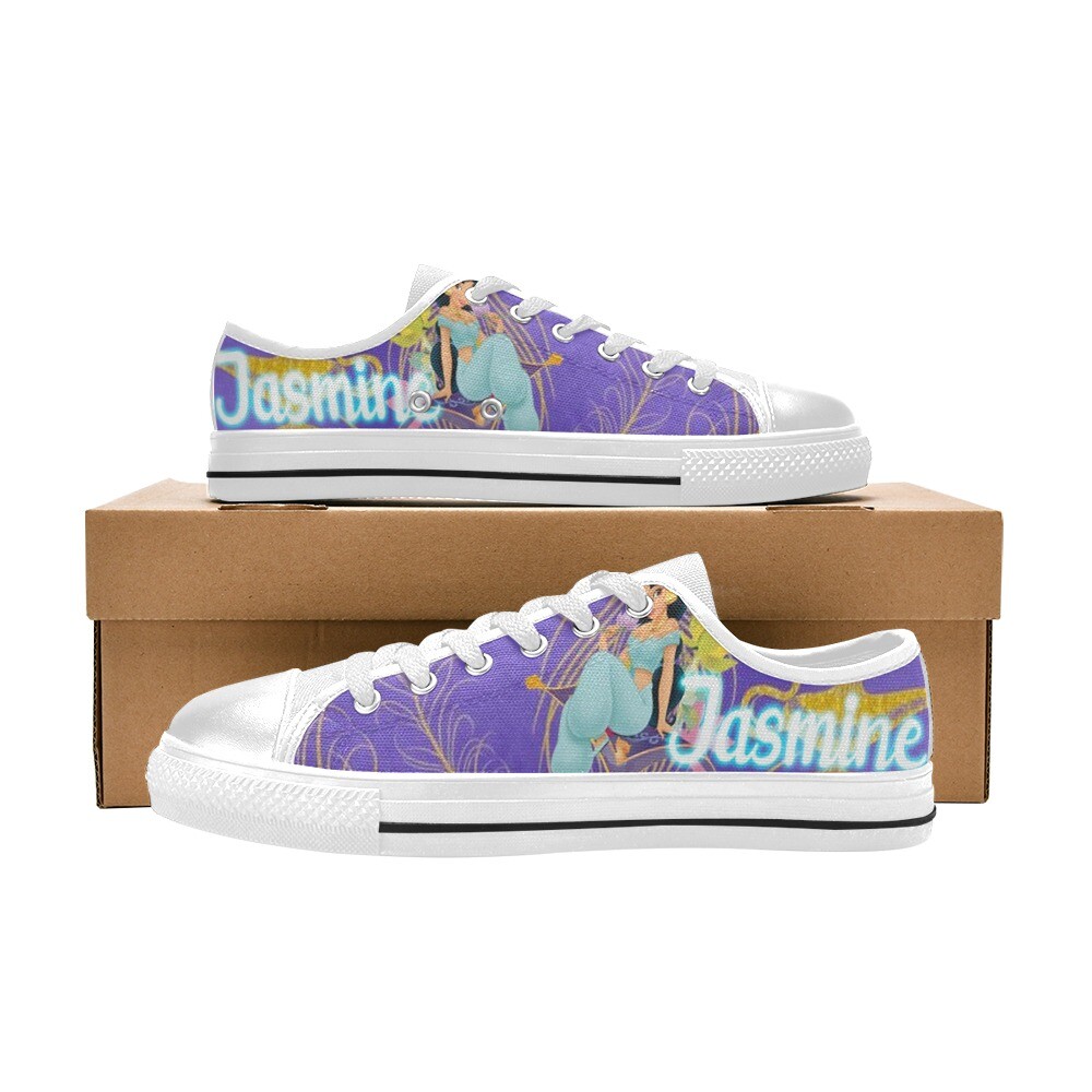 Jasmine aladdin Custom High Top Canvas Sneaker Shoes For Kids