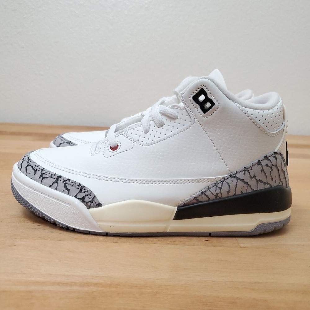 Nike Air Jordan 3 Retro White Cement Red Black Reimagined PS DM0966-100 Sneakers