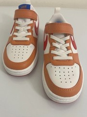 NIKE Court Borough Low 2 Boys (PSV) Sail University Red Hot Curry Size 12C