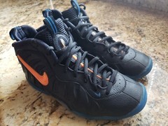 Nike Air Little Posite Pro -[644792 011]- (Sz 5.5Y) Black/blue/orange .