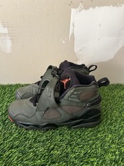 Jordan Air Jordan 8 Retro Mid Top Sneaker US 7Y Green/Black/Red Leather