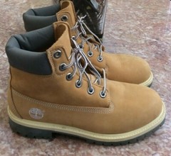 Timberland Classic Junior Vintage Wheat Leather Boots Size 5.5M #14921 EUC