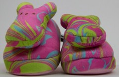 Just Born Peeps Child Kids Sherbert Bunny Rabbit Soft Slippers Size Medium NWT