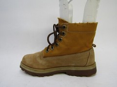Timberland Youth Size 2 M Brown Leather Laces Ankle Casual Boots