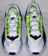 NIKE Air Max 270 React White Aqua Green Running Training Shoes Boys Girls Sz 6.5