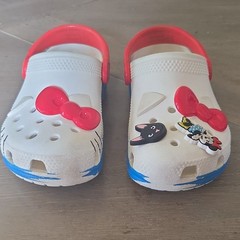 Crocs Hello Kitty White Clog Mules for Kids Size C11