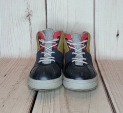 OshKosh B’gosh Color Block High Top Duck Boots Blue/Gray Big Kids Size 3M