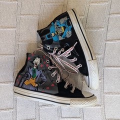 Converse All Star Batman vs Joker DC Comics High Top Kids Shoes Size US 13 Youth