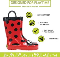 Western Chief Rain Boots with Pull on Handles for Toddlers and Kids – Premium