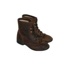Youth Dan Post Boots Size 13 DPC 2121 Brown Roper Western Rodeo Riding Horse CP