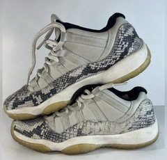 Jordan 11 Retro Low Light Bone Snakeskin – Kids US 7Y No Box