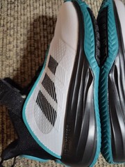 Adidas Kids Ownthegame 3.0 K Shoe Black/ White/ Teal Size 1
