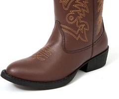 Deer Stags Ranch Kids Cowboy Boots (Size 3)Western Pull On Embroidered Boys Girl