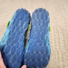 Merrell Kids Hydro Moc Blue Lime Green Water Shoes Clogs MRS-1480-1 Size 7