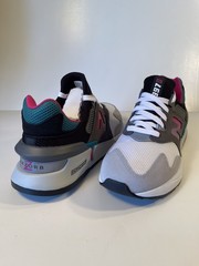 New Balance Kids, GS997JCF, Size 7, White/Grey/Black/Fuchsia/Green, Big Kids