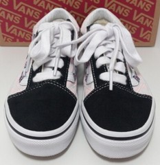 Vans Old Skool Kids Size US Size 1 Butterfly Black White Pink Checkerboard