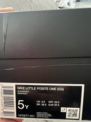 Sz 5Y Nike Little Foamposite One (GS) High Top Sneakers Black/Volt HF0977 001