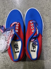 Vans Authentic Custom Red White Blue Skate Shoes Kids – Size 3 Rare