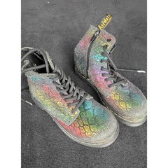 Dr. Martens 1460 Pascal J Kids Rainbow Metallic Scaly Suede Boots Size 11 US