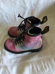 Dr. Martens Kids 1460 Pascal J Rainbow boots size 10 US/9 UK/27 EU