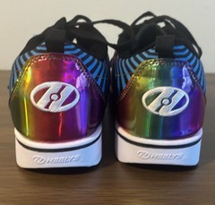 Heelys Pro 20 Zebra Print Skate Shoes Black Rainbow Youth 6 Women’s 7 No Wheels