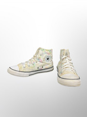 Converse Chuck Taylor All Star High Butterfly Shine Youth Size 3 Used A01481F