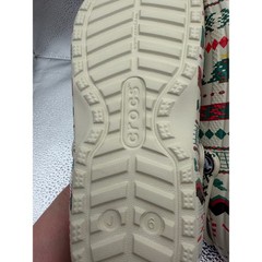 Crocs Classic Lined Fair Isle Clog Kid Size J6 Holiday Gingerbread Christmas New