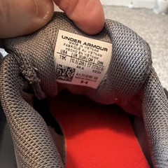 Under Armour UA BPS Assert 10 AC Kids‘ Athletic Sneakers Gray/Red Size 11K