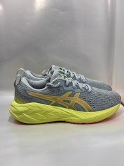 Asics Kids Size 3 Nova Blast Grey/Green/Yellow Running Shoes 1014A317
