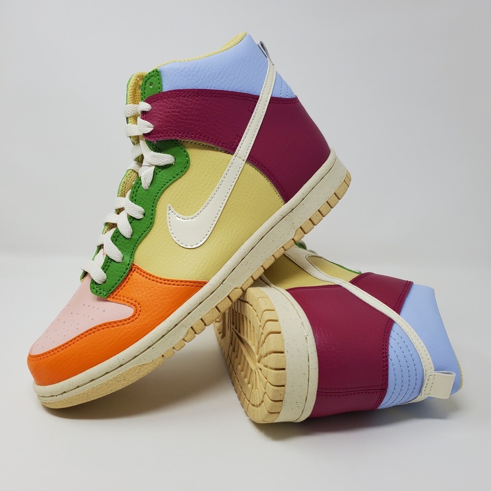 Nike Dunk High multicolor orange and yellow DZ5638-500 GS Size 6.5Y