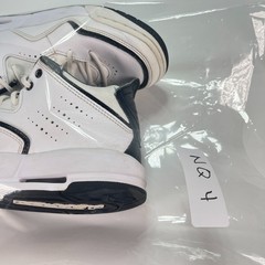 Jordan Courtside 23 White Black Lace Up Basketball Shoes AR1002-100 Youth Sz 5Y