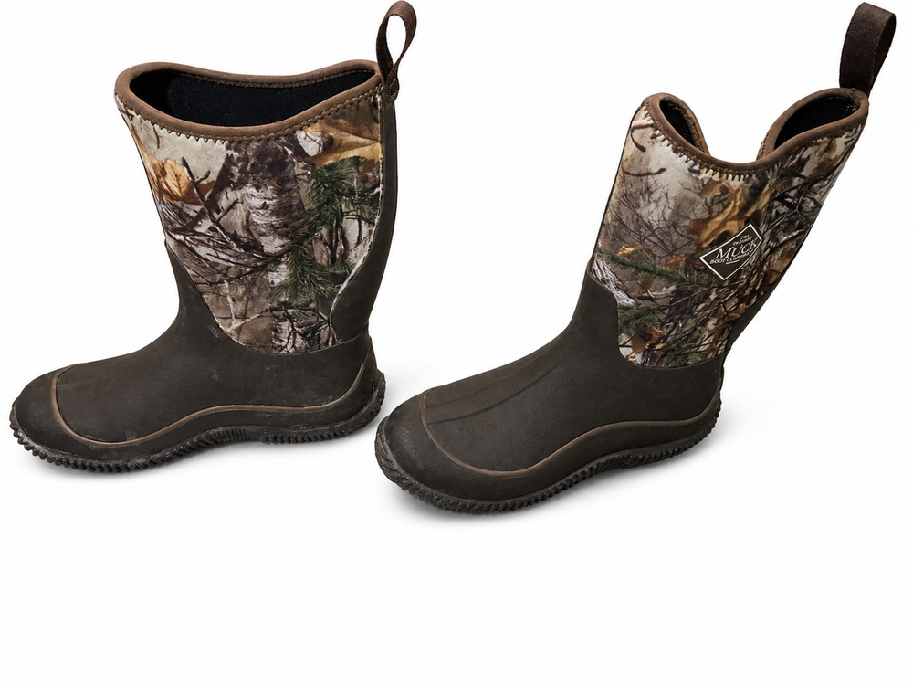Muck Boots Kids Size 7 Realtree Camo Waterproof Rubber Rain Hunting Boots