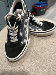Vans Old Skool Checkerboard Kids Skate Shoes Youth Size 12 Classic Sneakers