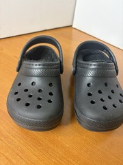 Croc Classic Lined Clogs Toddlers Size 6 Black Fleece Warm