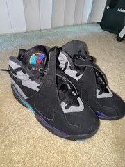 Jordan Air Jordan 8 Retro (GS) Kids 6Y Black Gray Blue Purple High Top