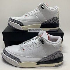 Jordan 3 White Cement Reimagined Pre School Size 2.5Y DM0966-100 Fire Red AJ3 PS