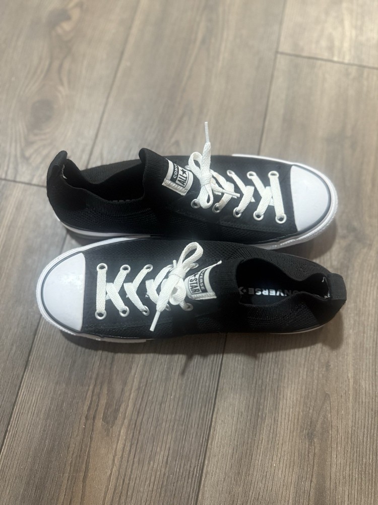 Converse All Star Youth 6 Black Low Top Sneakers Womens 8 665412F