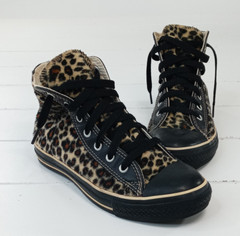 Converse Chuck Taylor All Star High Top Leopard Print Sneakers Youth Size 3