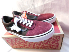 VANS Ward Suede/Canvas Port Royale/White Youth Kids Sneakers Size 6 New in Box