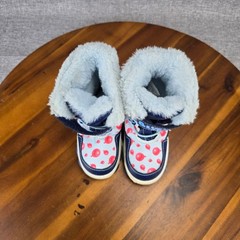Bluey Bingo Kids Winter Snow Boots Blue Red Balloon Print Faux Fur Sz 7 36112035