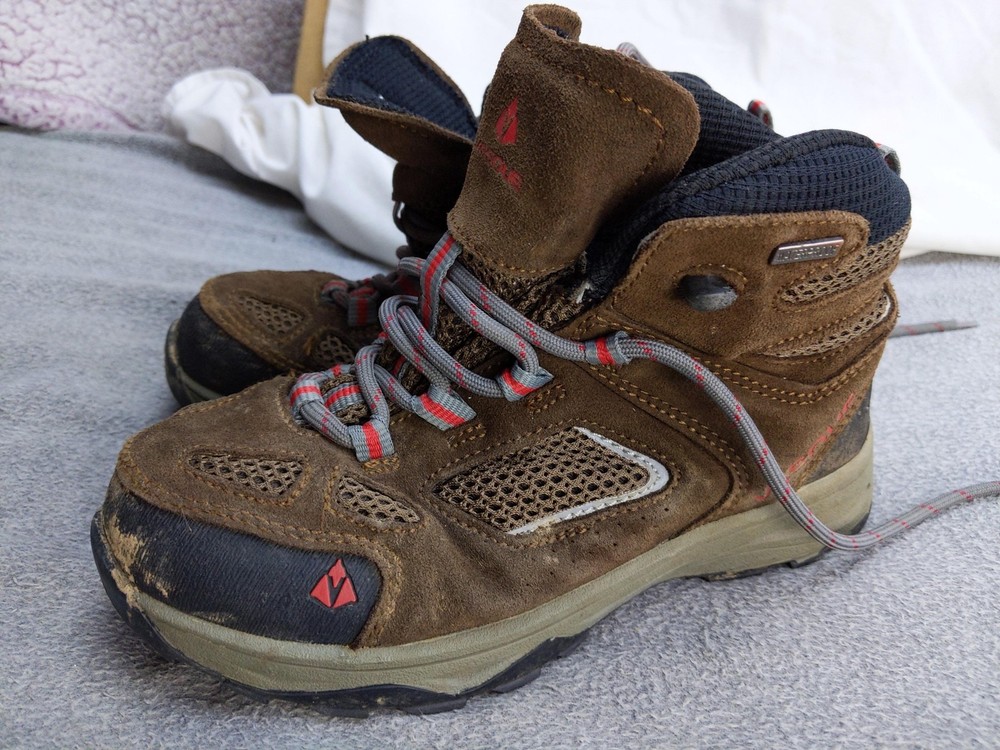 Vasque Hiking Boots Youth Kids Size 2 33 Brown Suede Waterproof Outdoor Trail